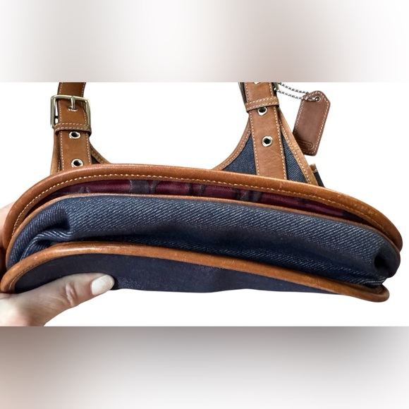 Coach Varsity Stripe Denim Crossbody
Handbag With COA - Picture 9 of 9